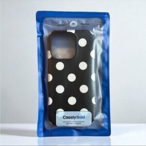 Casely Bold Black and White Polka Dot Phone Case
